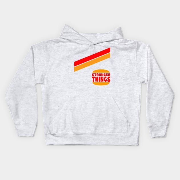 stranger burger Kids Hoodie by old_school_designs